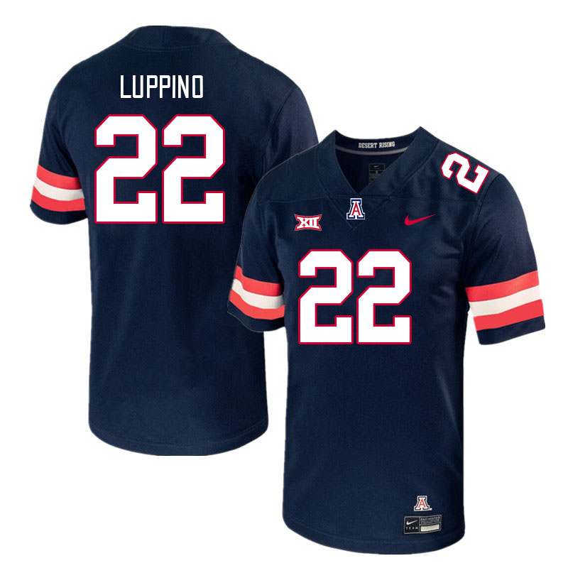 #22 Art Luppino Arizona Wildcats Jerseys Football Stitched-Navy